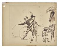 Jeunes Garçons Jouant au Cerceau , 1924-1925
