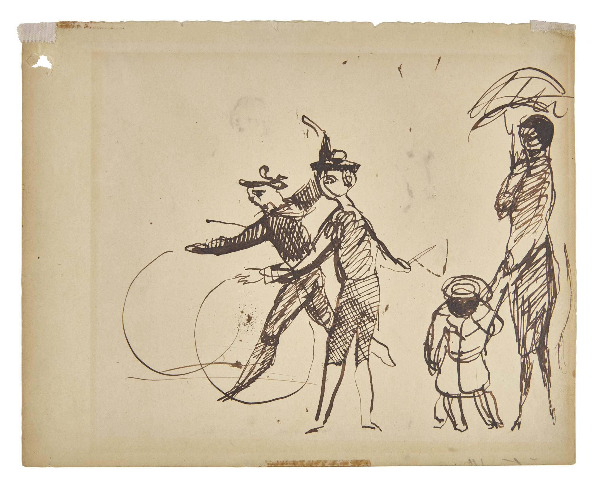Jeunes Garçons Jouant au Cerceau , 1924-1925