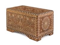 An Indian Inlaid Trunk Height 19 x width 35 x depth 19 1/2 inches. — 20TH CENTURY