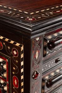 A Portuguese Ebony and Mother-of-Pearl-Inlaid Chest of Drawers — 19TH CENTURY