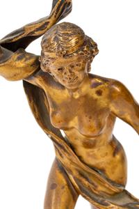 A French Gilt Bronze Figure on a Marble Base