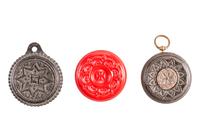 [EARLY PHOTOGRAPHY - UNION CASES]. A trio of Very Very Rare "oreo" cases, 2 with fobs, including: