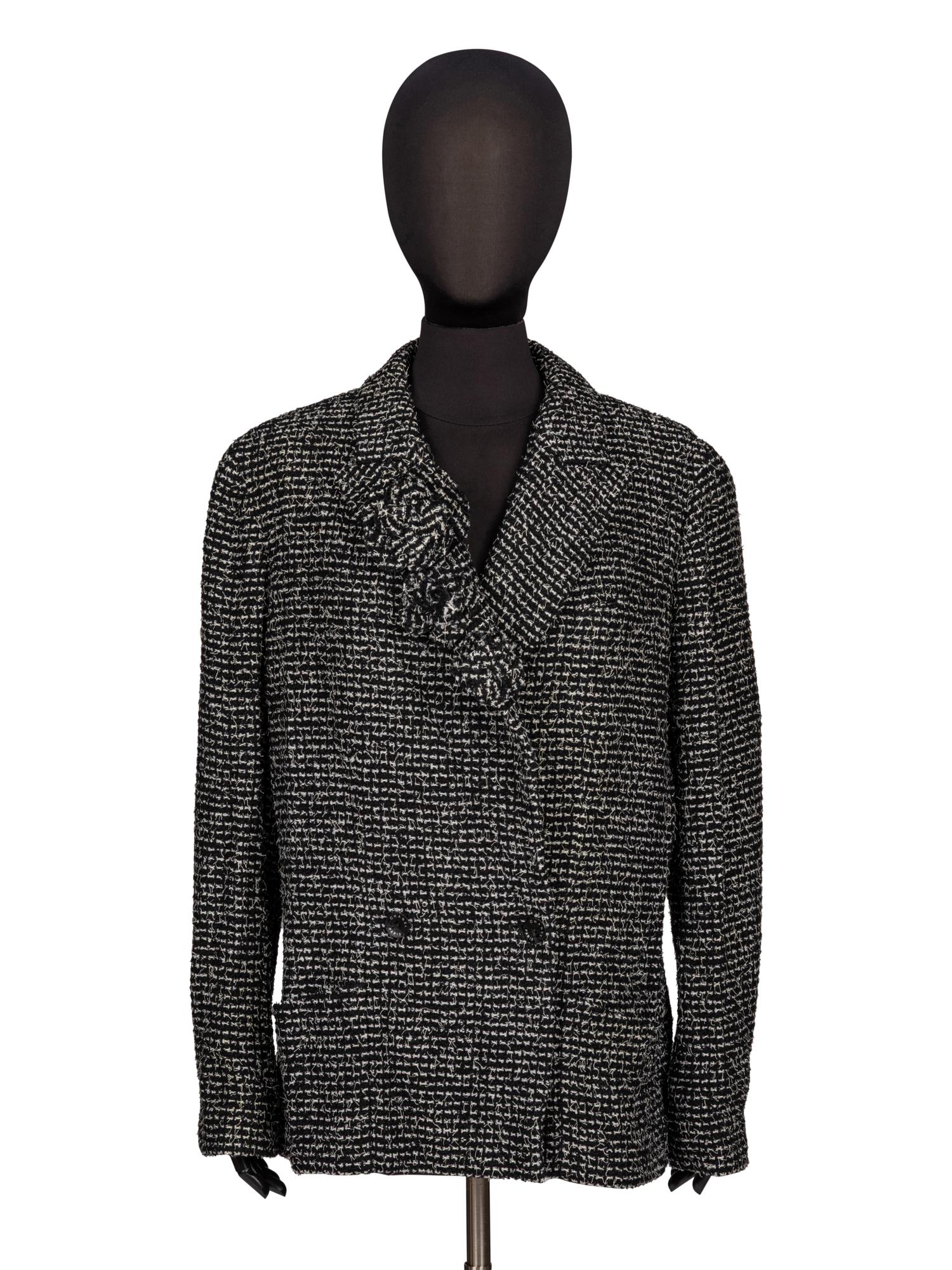 Chanel, Eyelash Tweed Jacket with Camellia Pins