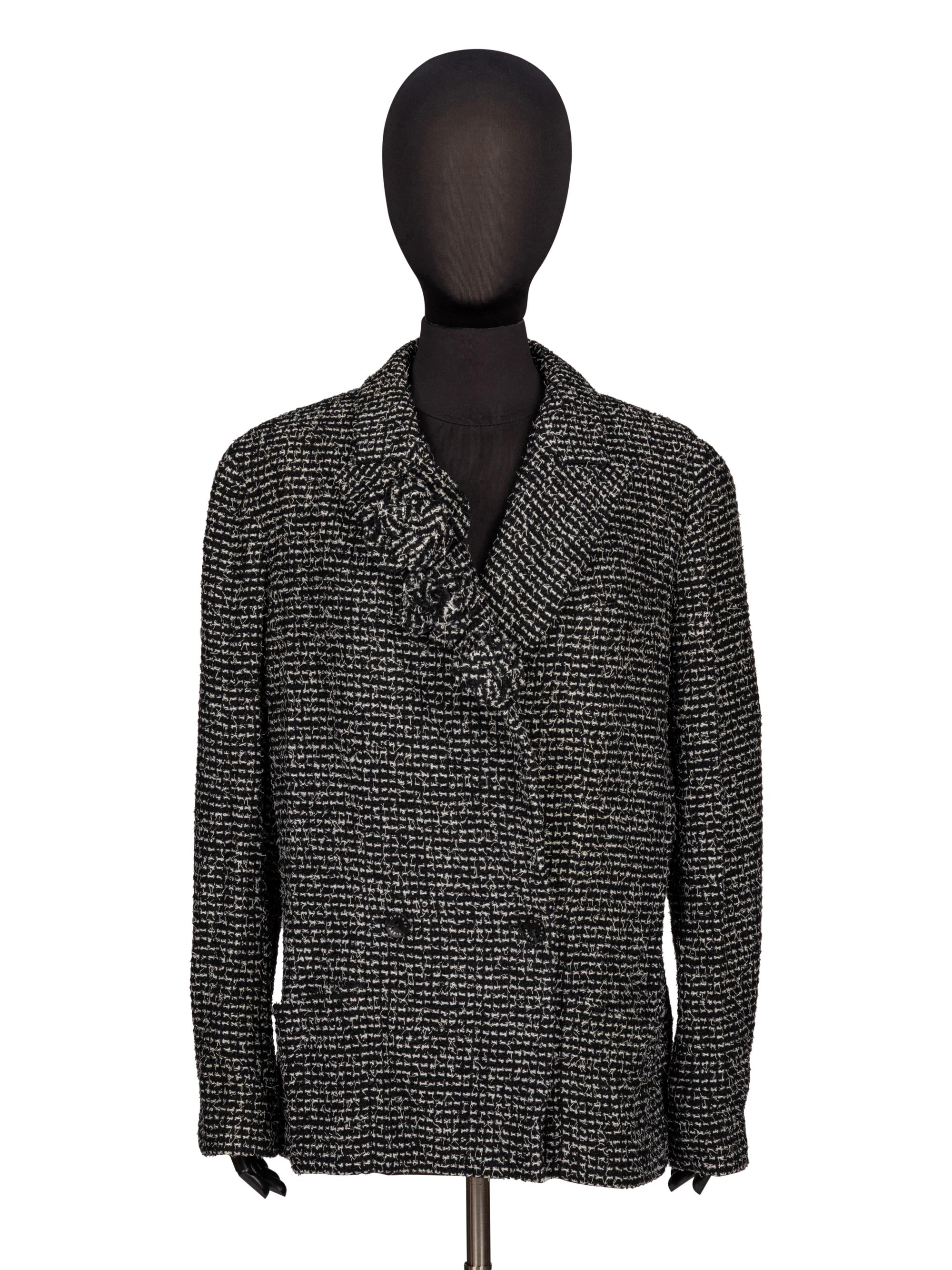 Chanel, Eyelash Tweed Jacket with Camellia Pins
