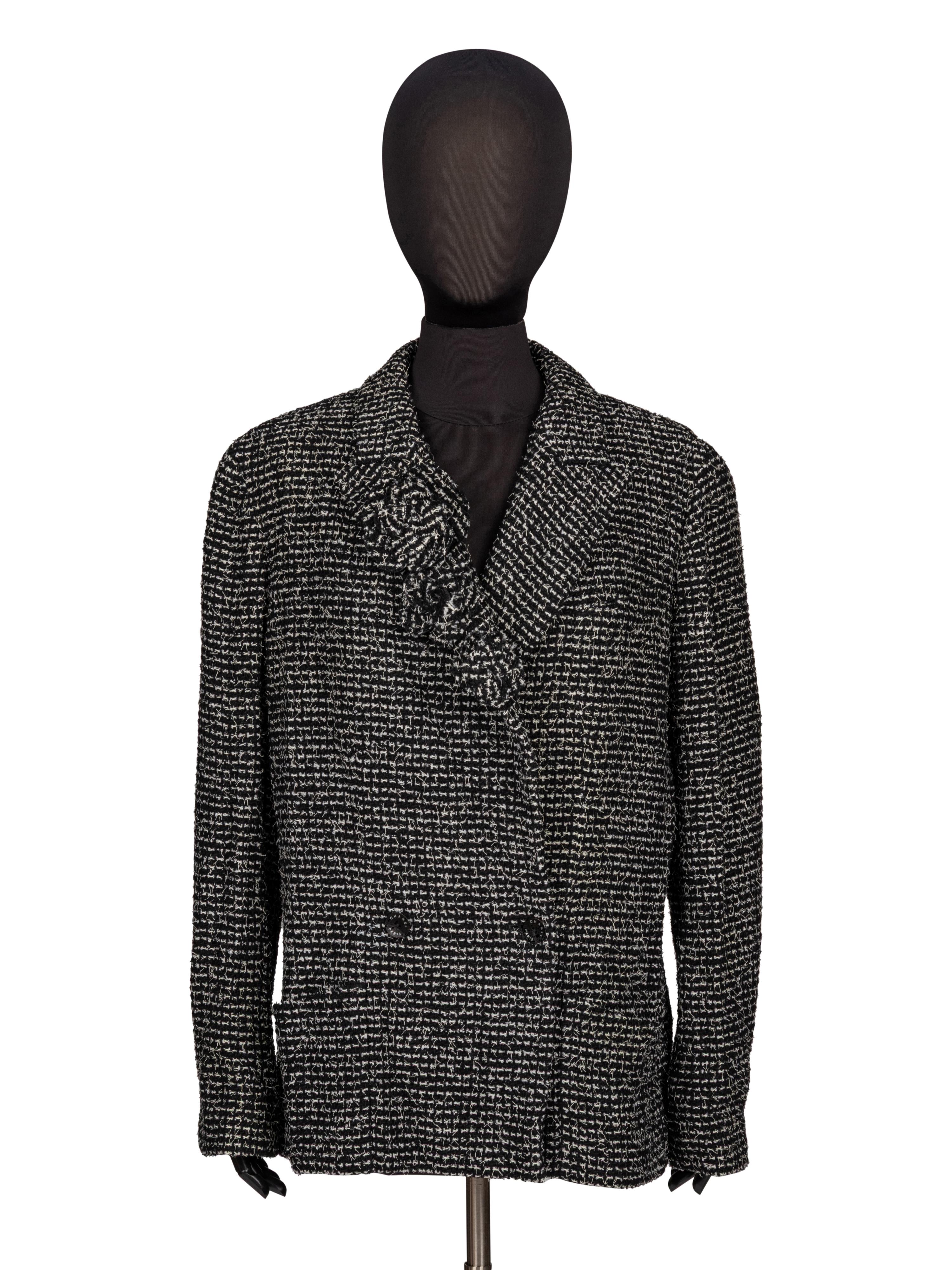 Chanel, Eyelash Tweed Jacket with Camellia Pins