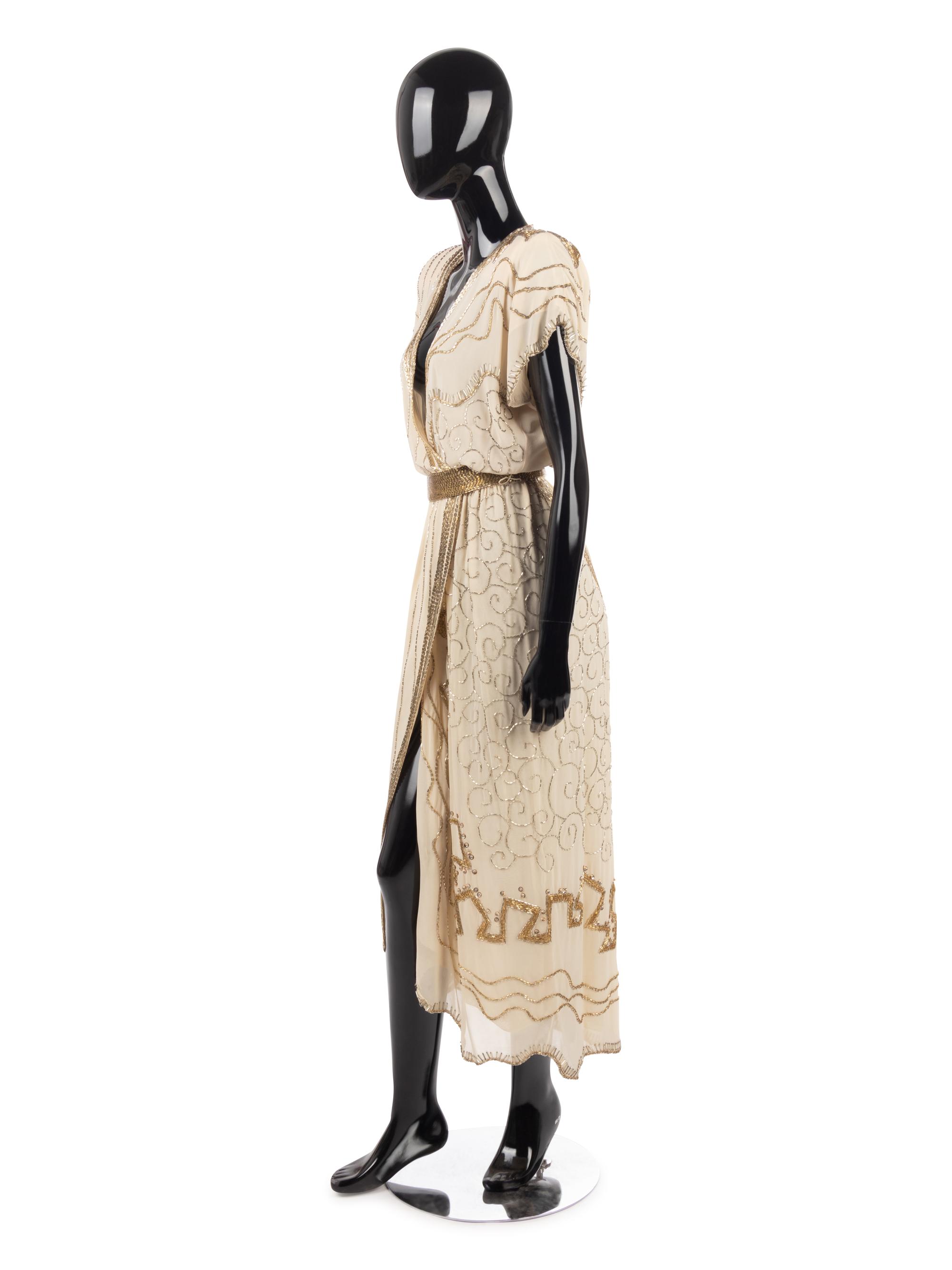 Fabrice Beaded Silk Chiffon Wrap Dress