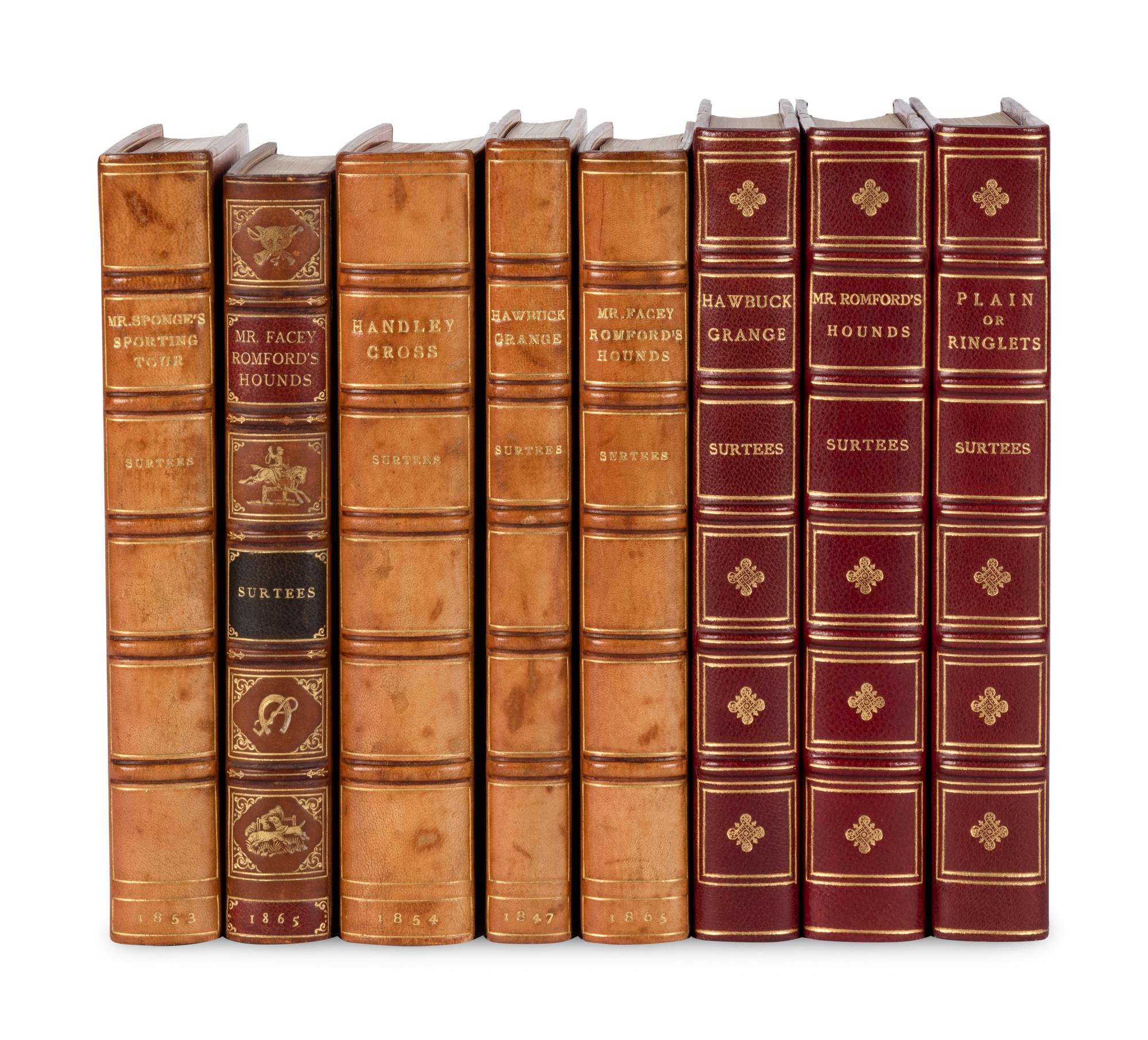 [BINDINGS]. SURTEES, Robert Smith (1805-1864). A group of 8 works, many FIRST EDITIONS, comprising: