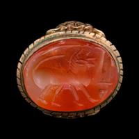 A Graeco-Persian Agate Ringstone with a Dog