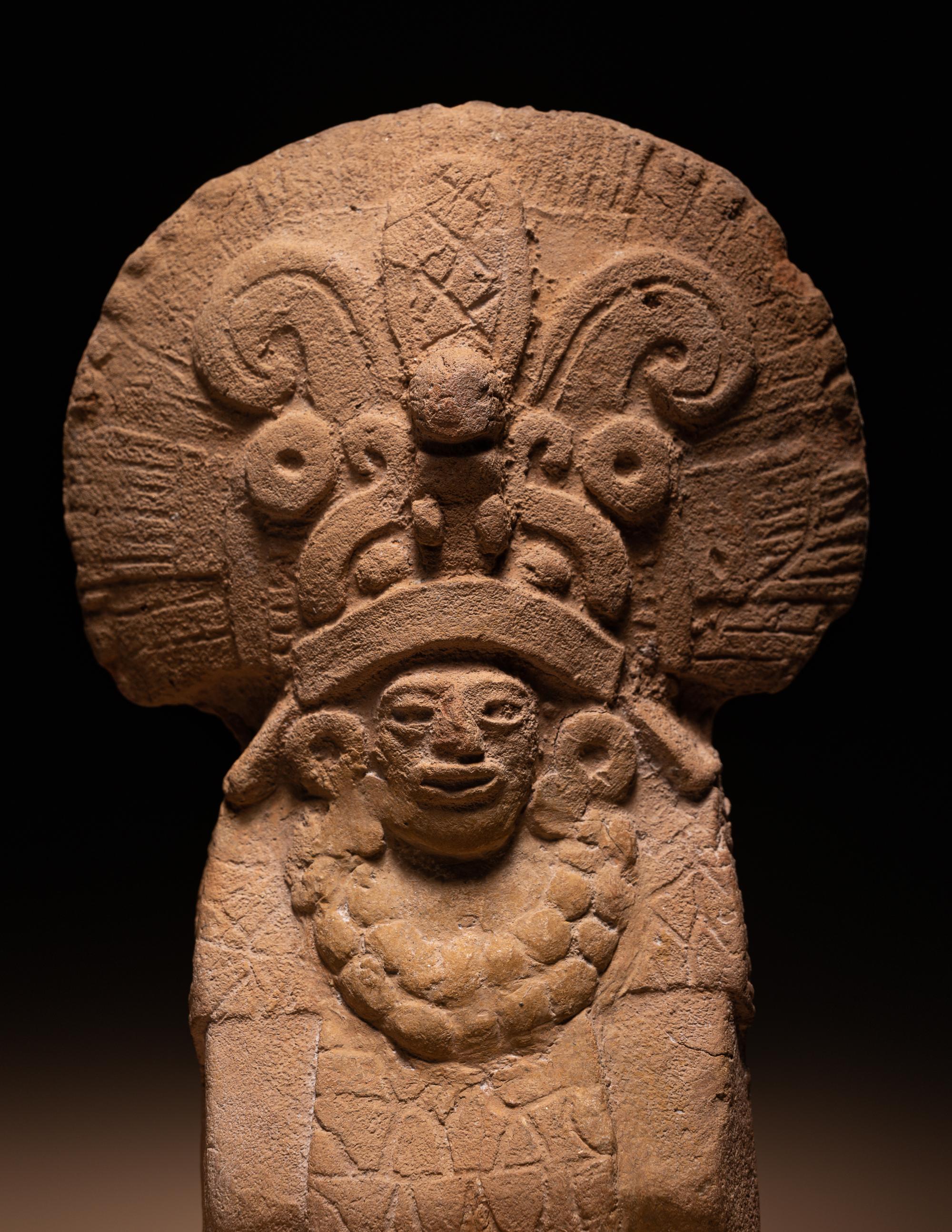 A Maya Rattle Figure