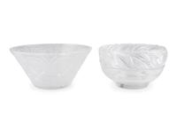 Two Glass Bowls, Lalique and Tiffany