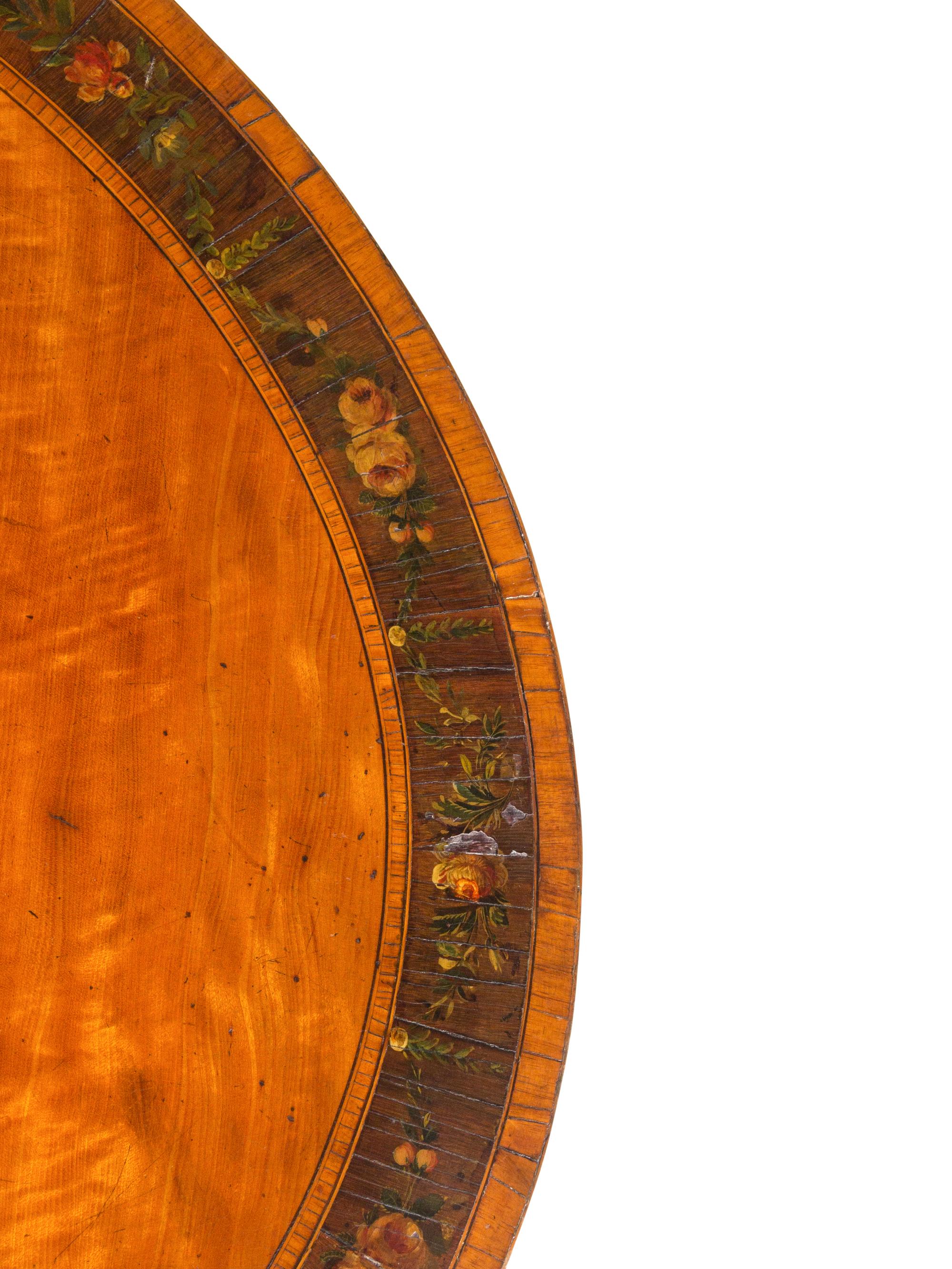 A George III Painted Satinwood Pembroke Table