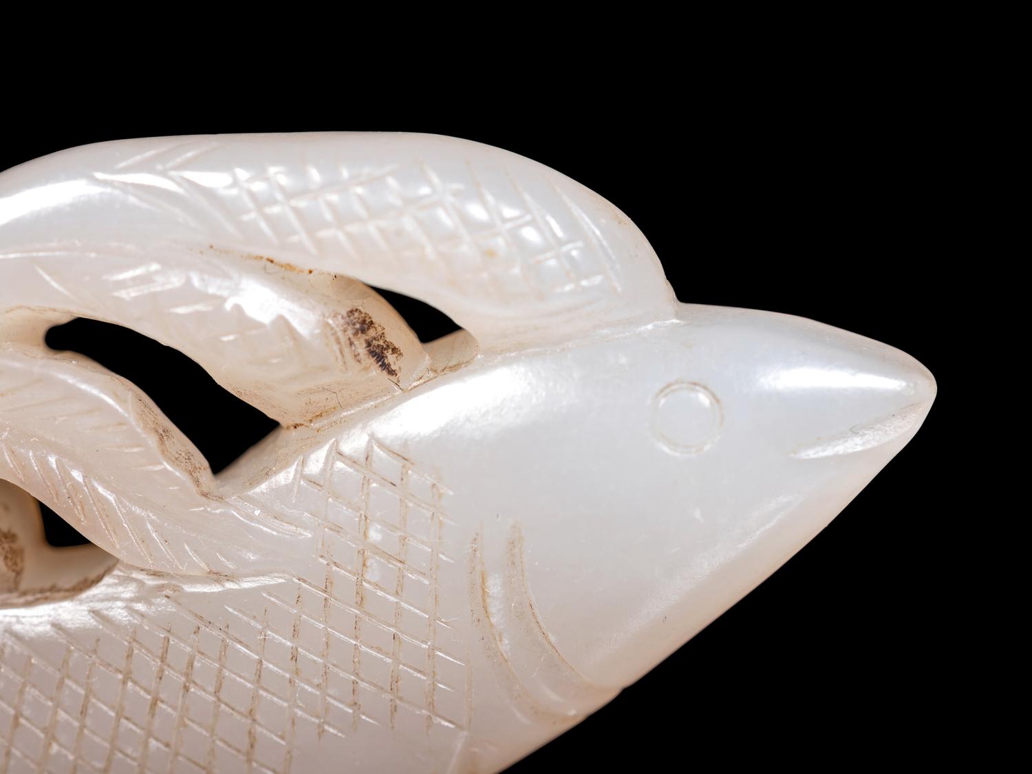 Four Chinese Celadon Jade Carvings of Animals