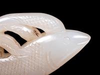 Four Chinese Celadon Jade Carvings of Animals