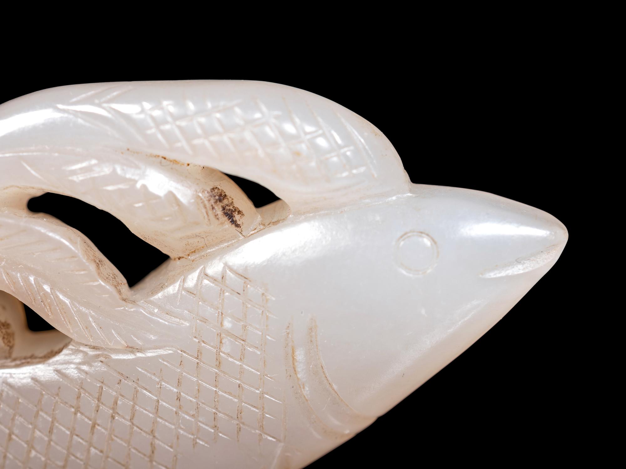 Four Chinese Celadon Jade Carvings of Animals