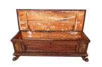 A Spanish Parcel Gilt Carved Walnut Chest