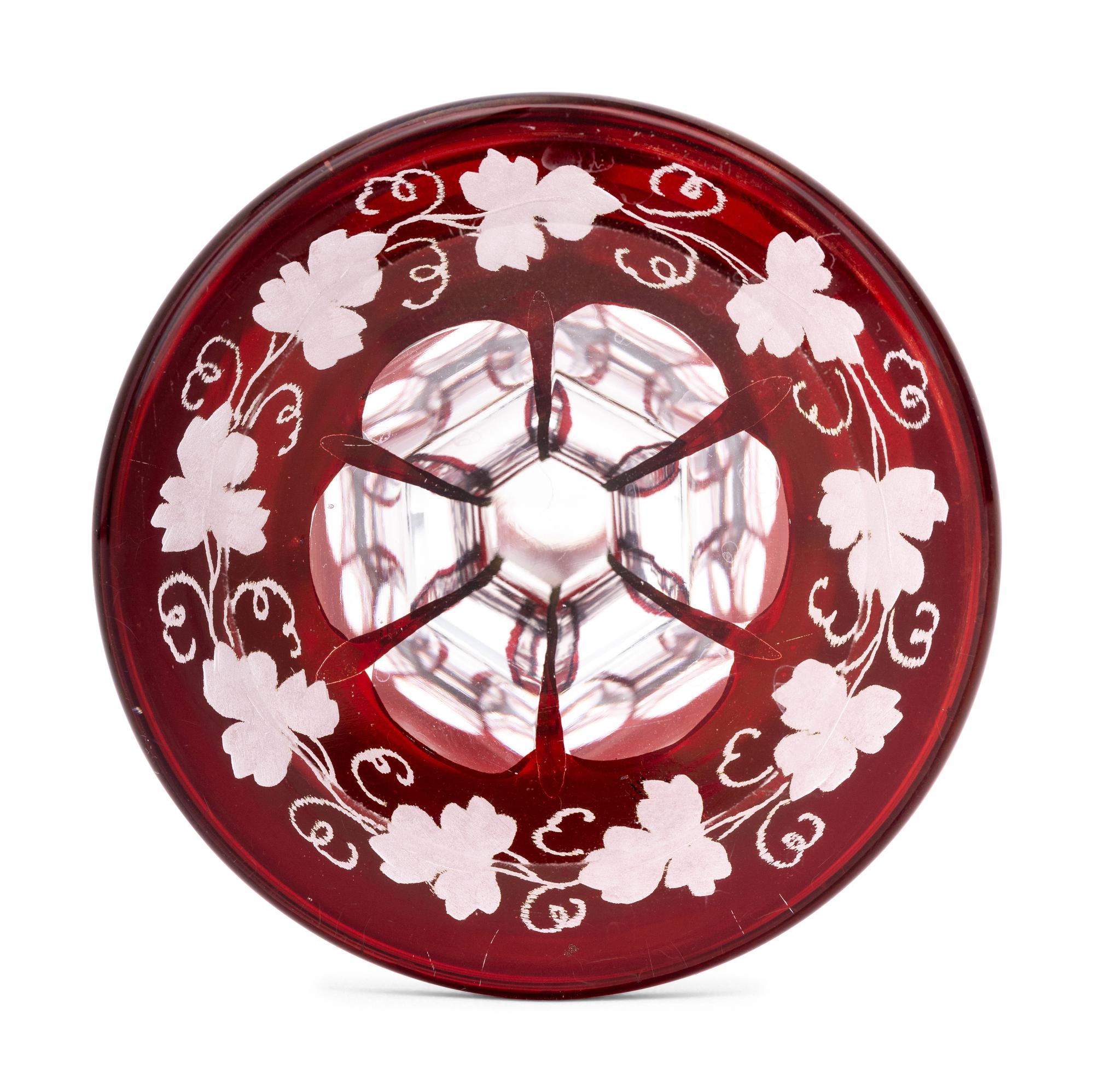 A Set of Bohemian Cut-to-Clear Glass Tableware