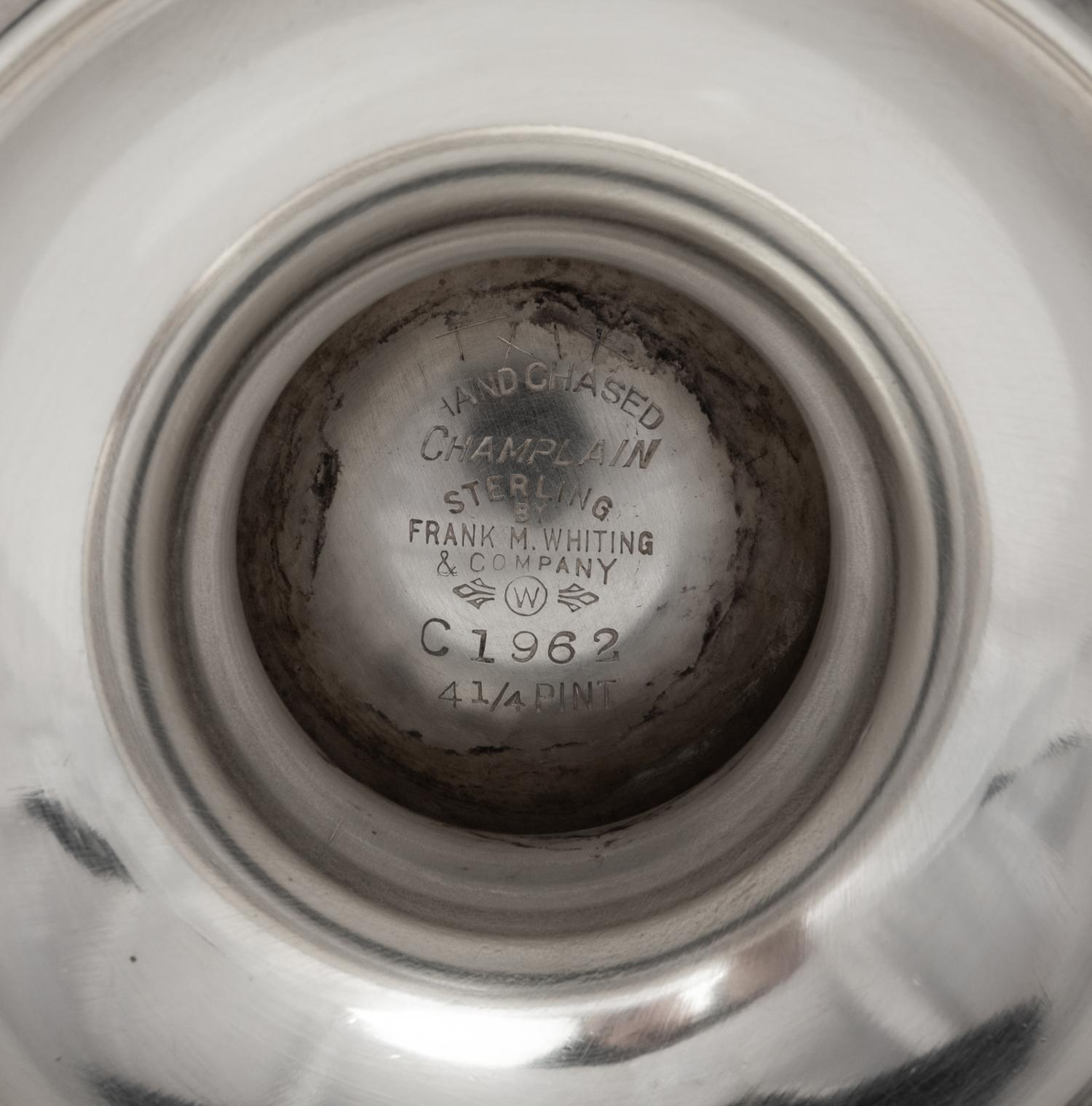A Whiting Champlain Silver Water Pitcher