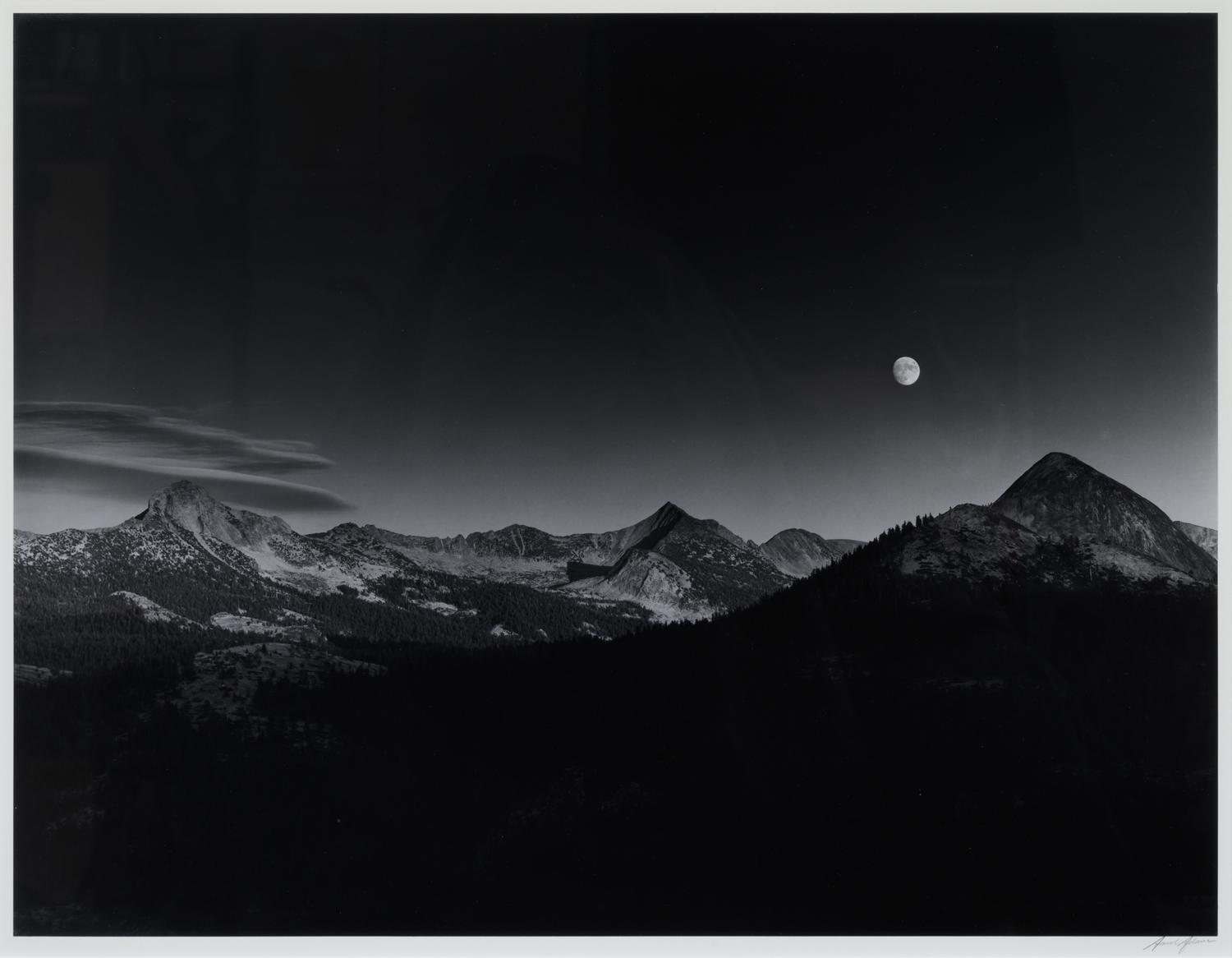 Sierra Nevada: Autumn Moon, The High Sierra From Glacier Point