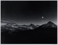 Sierra Nevada: Autumn Moon, The High Sierra From Glacier Point