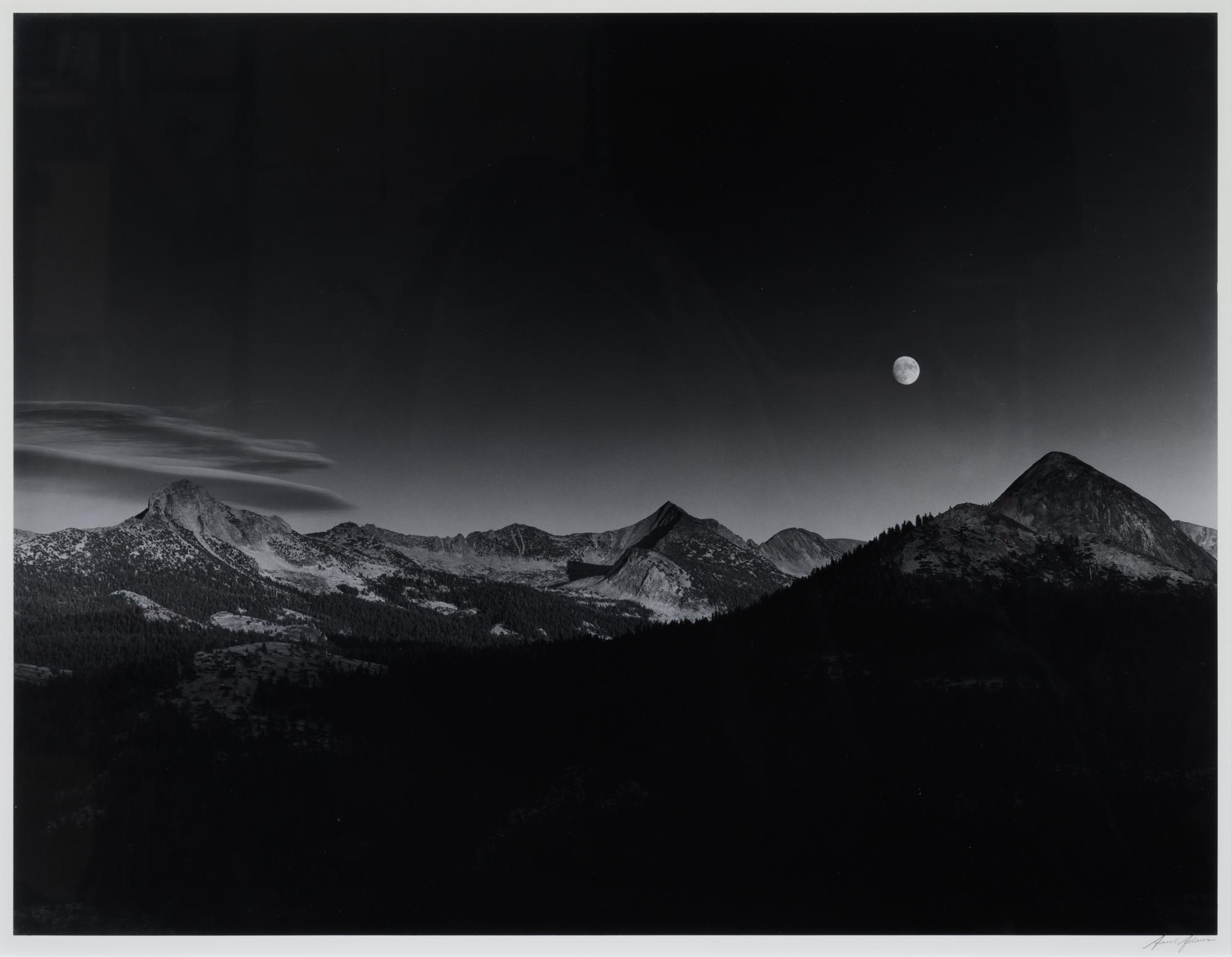 Sierra Nevada: Autumn Moon, The High Sierra From Glacier Point