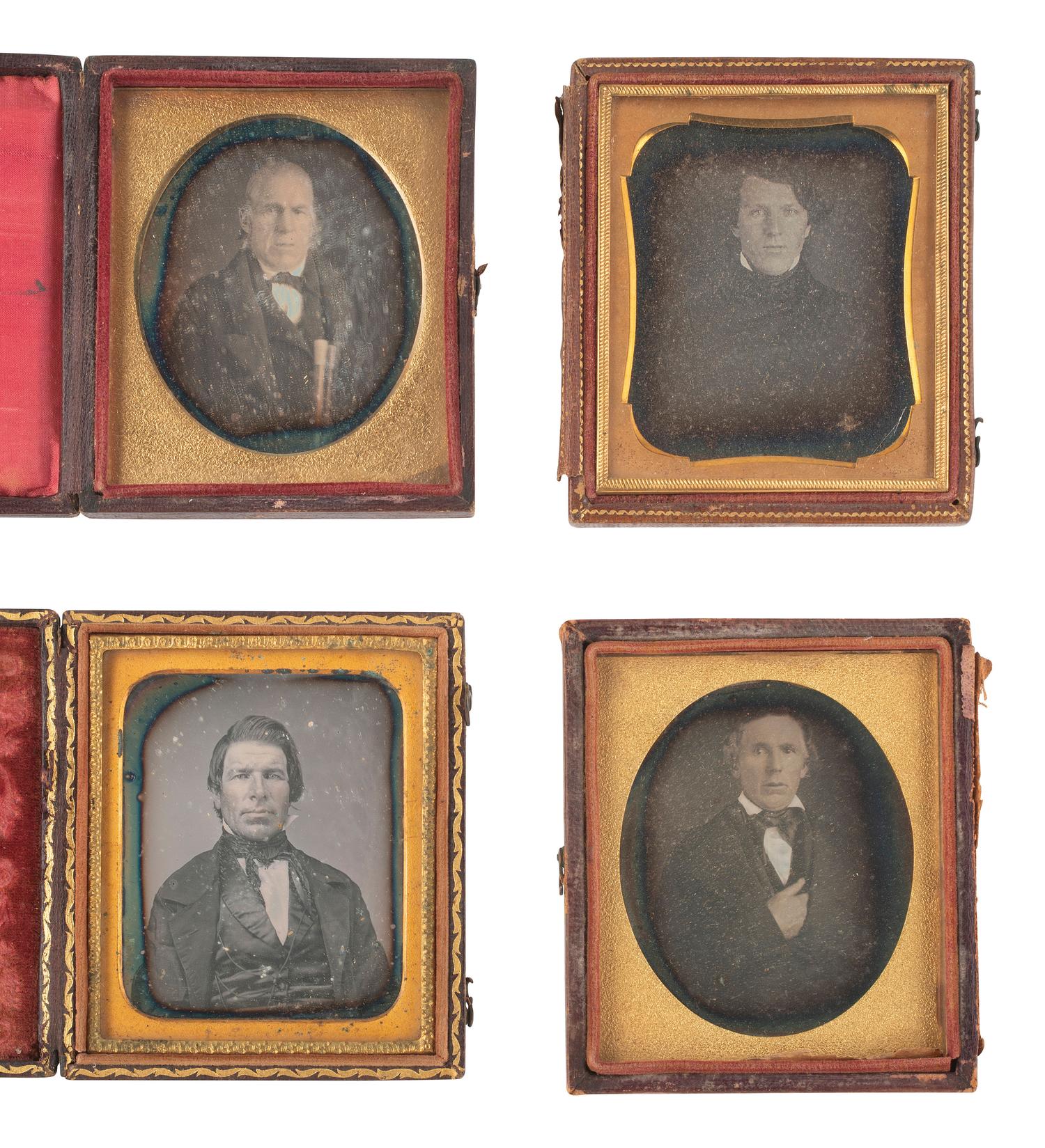 [EARLY PHOTOGRAPHY]. 36 sixth plate daguerreotypes of men of various ages.