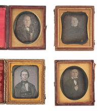 [EARLY PHOTOGRAPHY]. 36 sixth plate daguerreotypes of men of various ages.