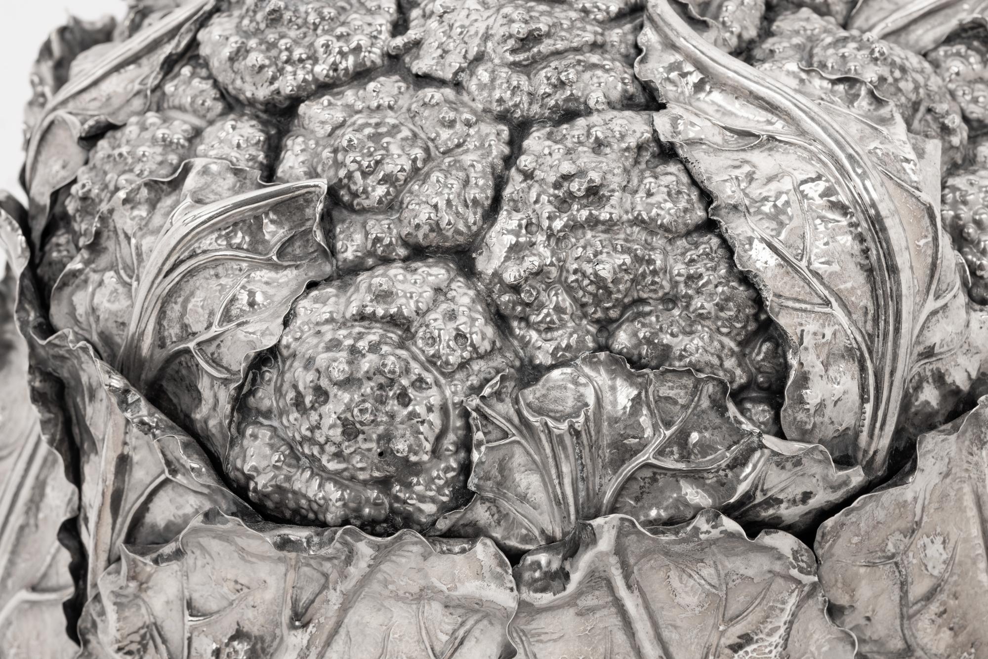 An Italian Silver Cabbage-Form Fruit Cooler