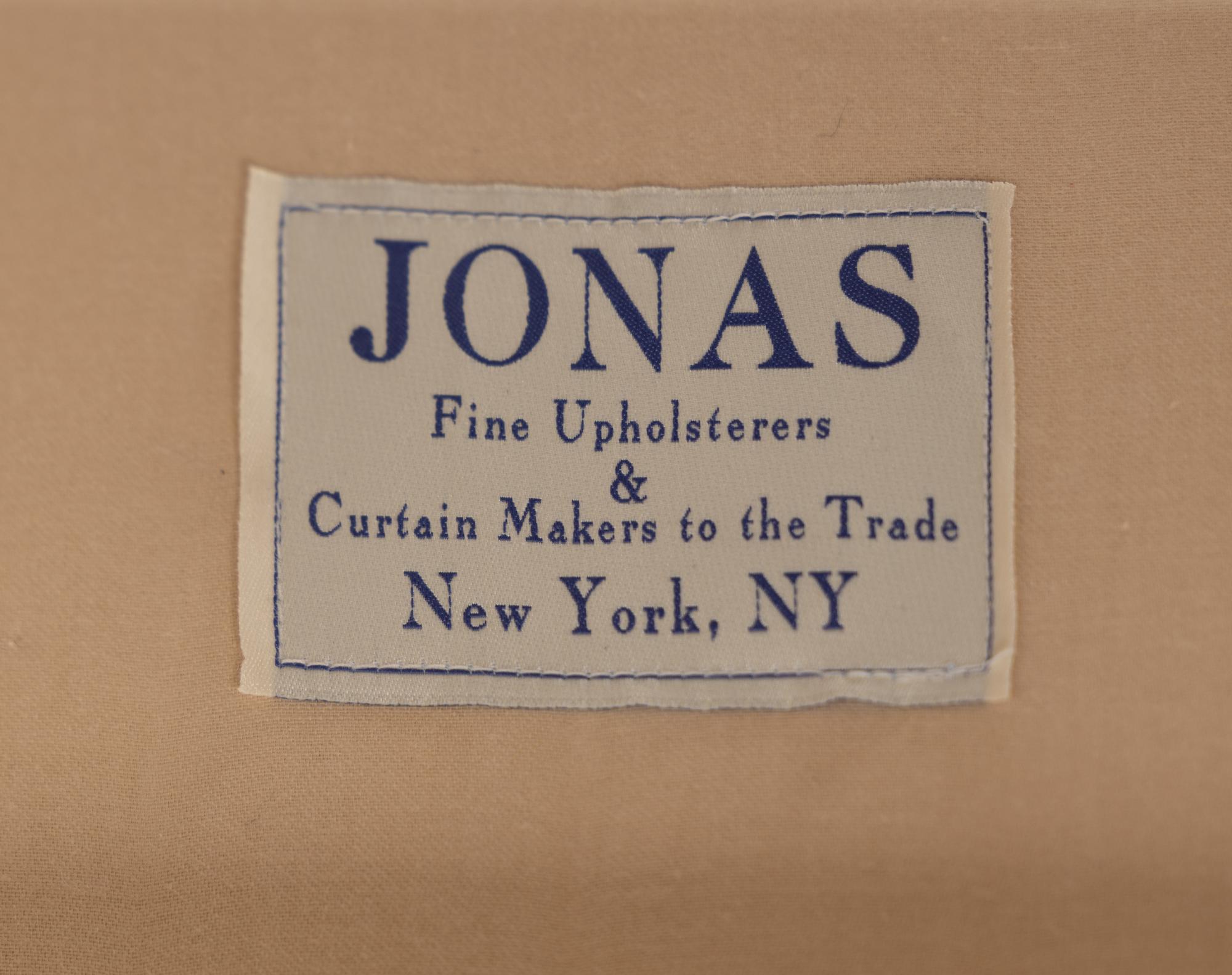 A Pair of Custom Leather-Upholstered Ottoman Tables Supplied by Jonas, New York