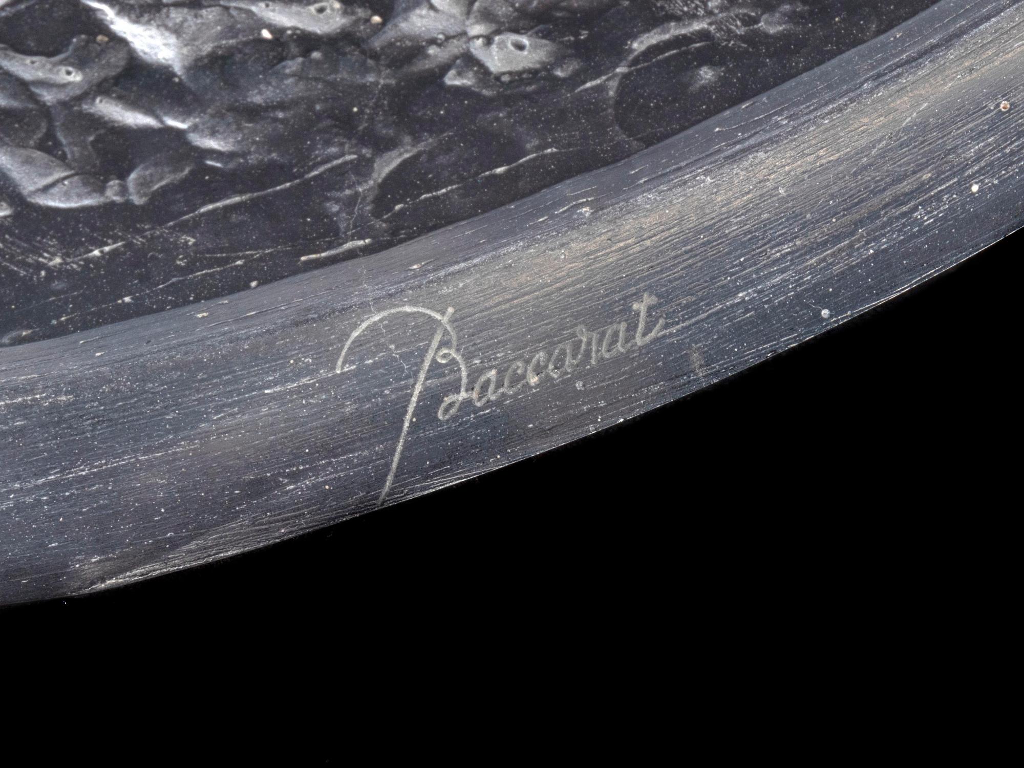 A Large Baccarat Desk Ornament: Mount Rushmore — SIGNED J GOY, FOR THE BICENTENNIAL, DATED 1976