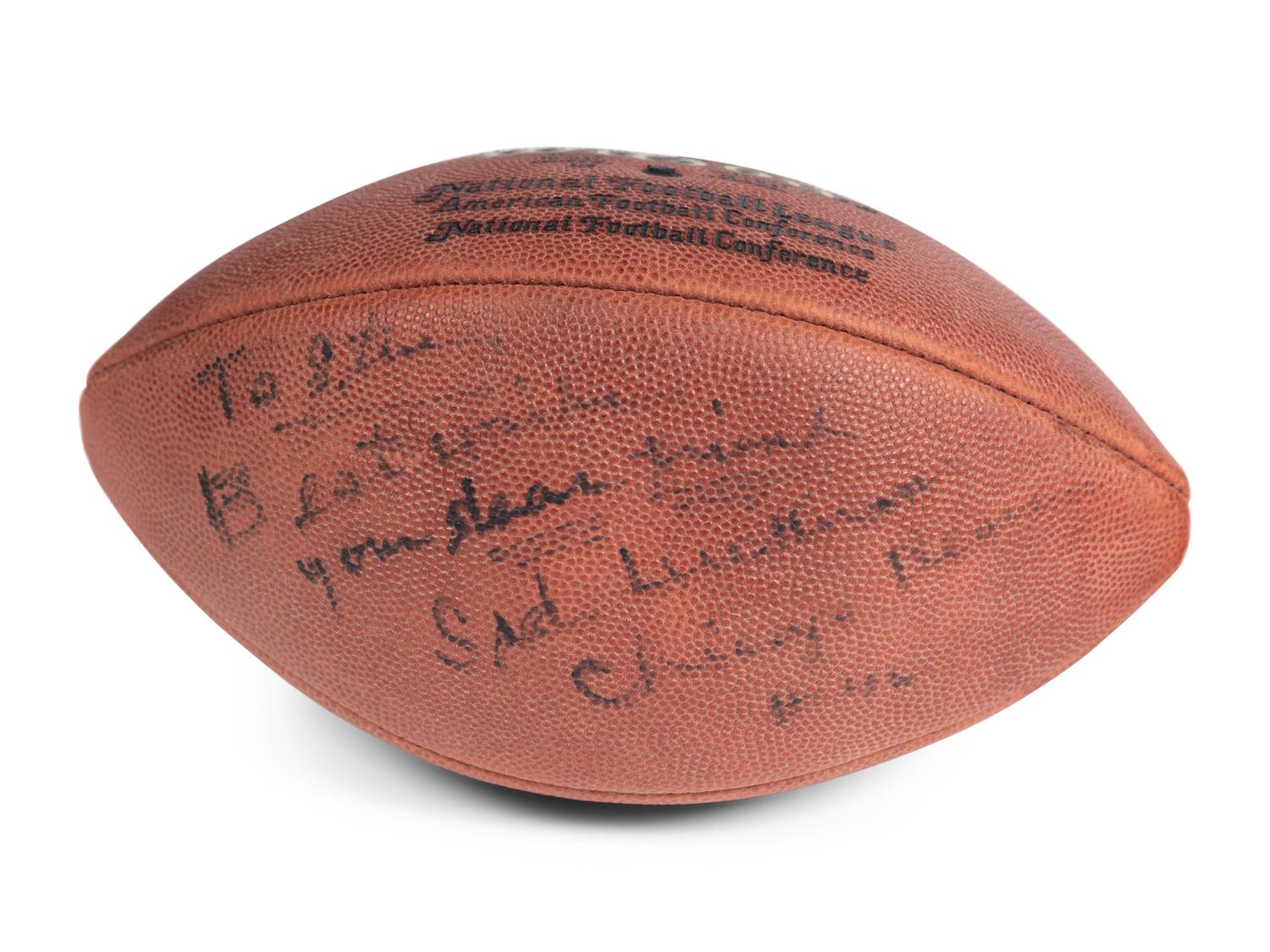 A Group of Signed Material from The Collection of Sports Super Agent Steve Zucker Including Sid Luckman and Jim McMahon,