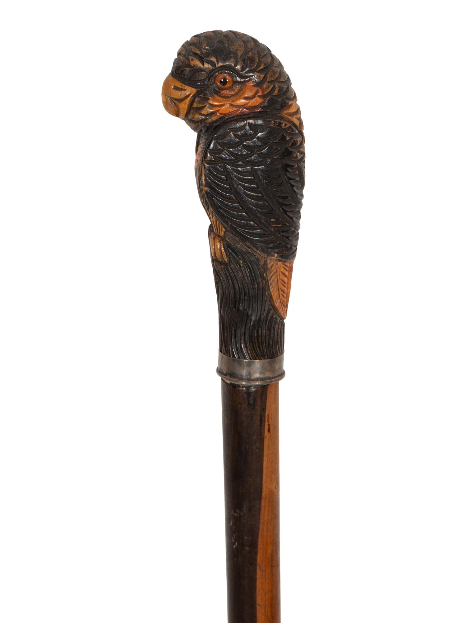 Three Zoomorphic Walking Sticks