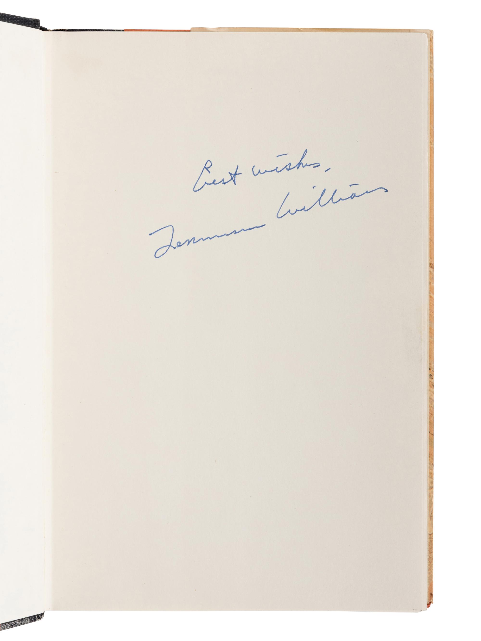 WILLIAMS, Tennessee (1911-1983). Memoirs . Garden City: Doubleday & Company, Inc., 1975.