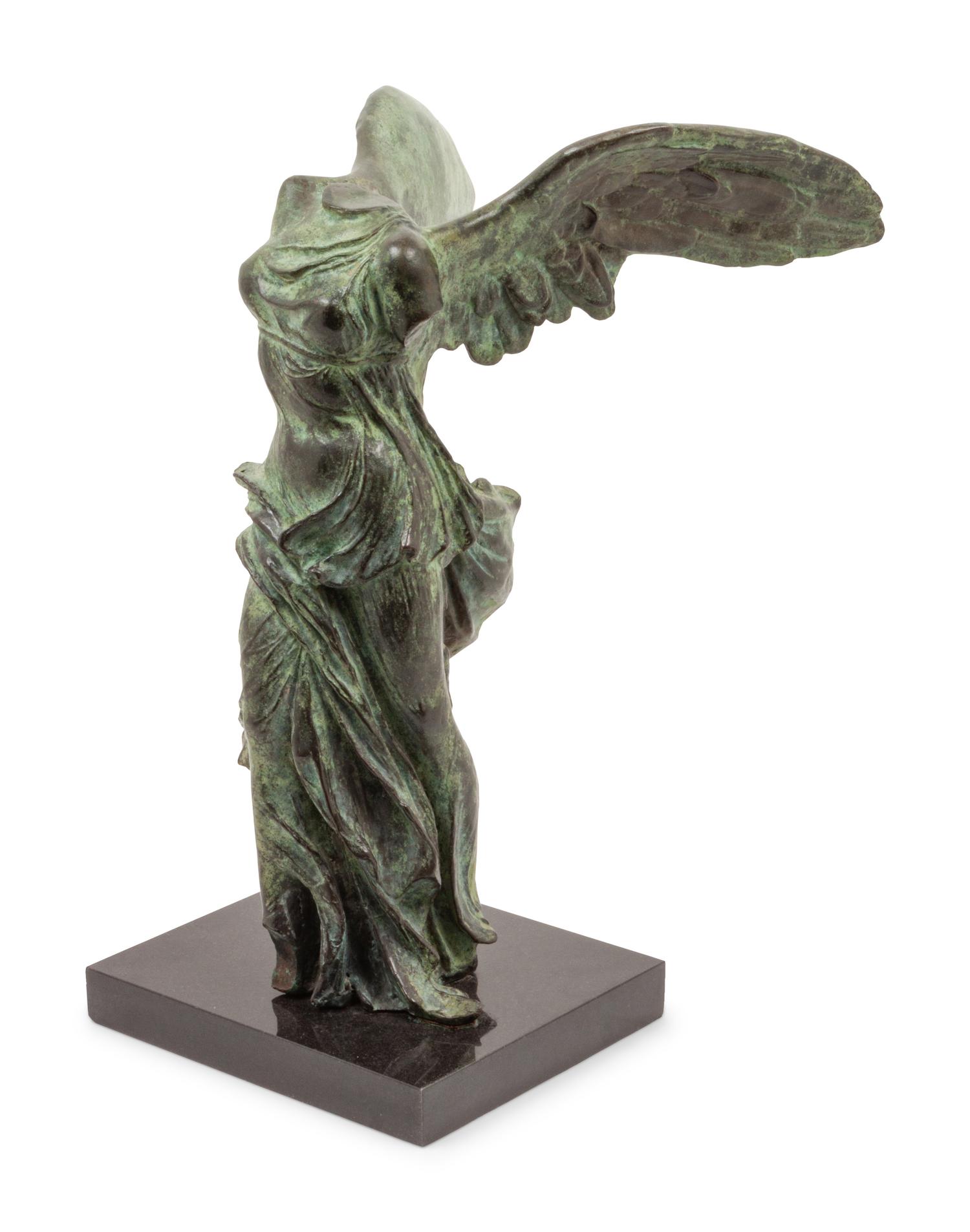 A Patinated Bronze Model of Winged Victory of Samothrace