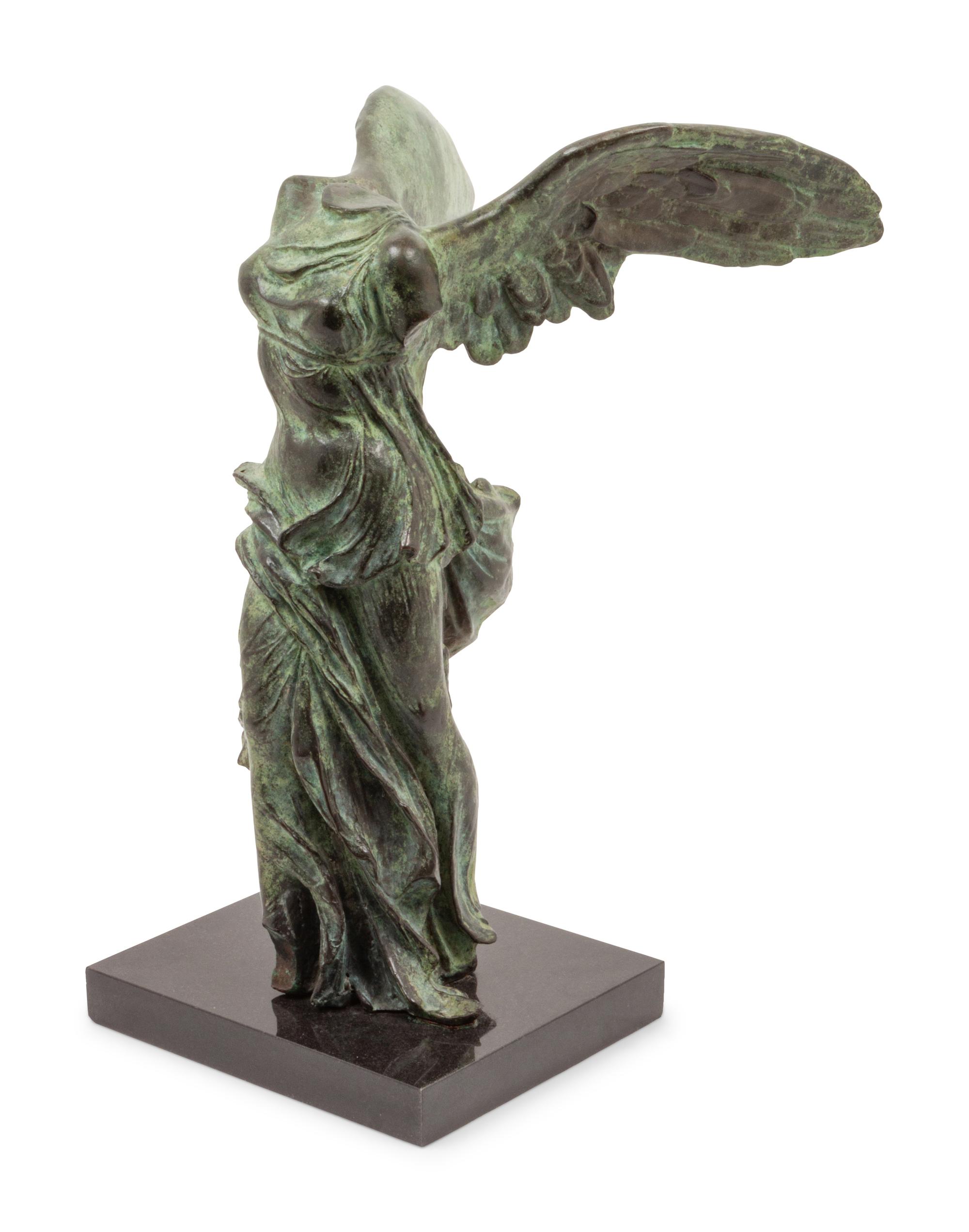 A Patinated Bronze Model of Winged Victory of Samothrace