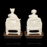 Two Chinese Blanc de Chine Porcelain Zodiac Figures, Early-Mid 20th Century — 近代 德化白瓷生肖兩尊