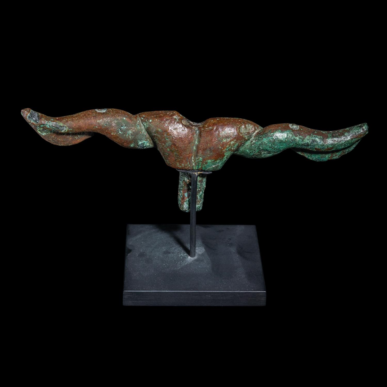 An Egyptian Bronze Horns of Ptah Sokar Osiris