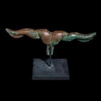An Egyptian Bronze Horns of Ptah Sokar Osiris