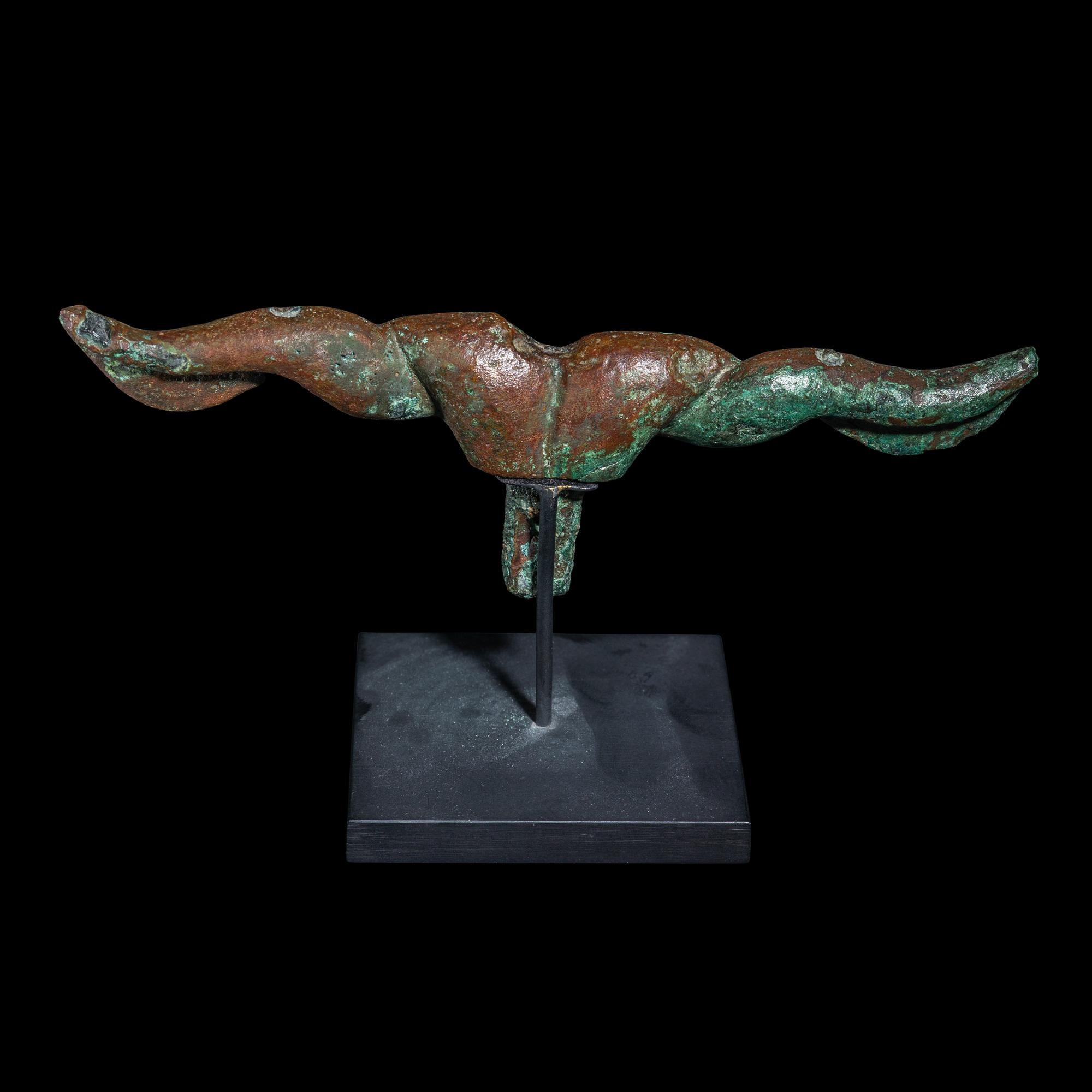 An Egyptian Bronze Horns of Ptah Sokar Osiris