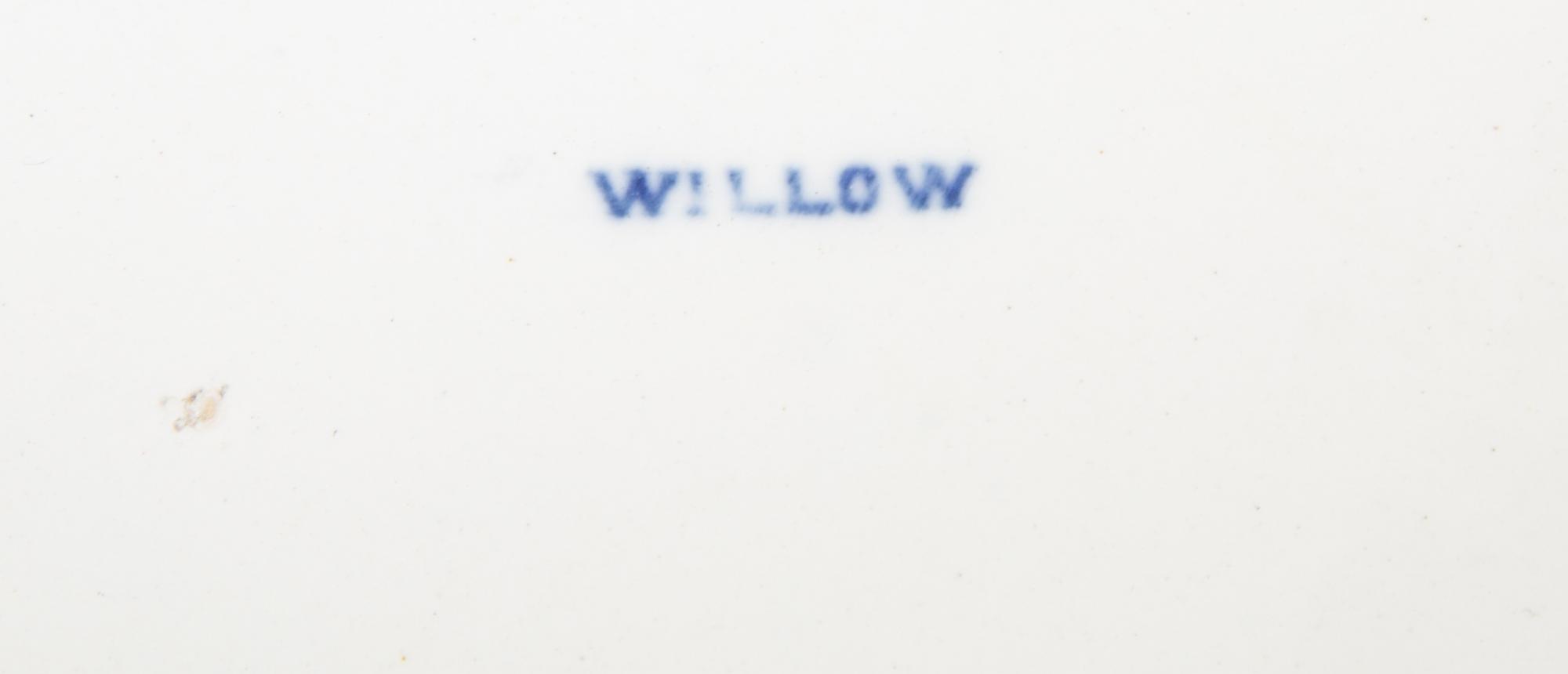 A Large English Blue and White Transfer Decorated Porcelain Basin