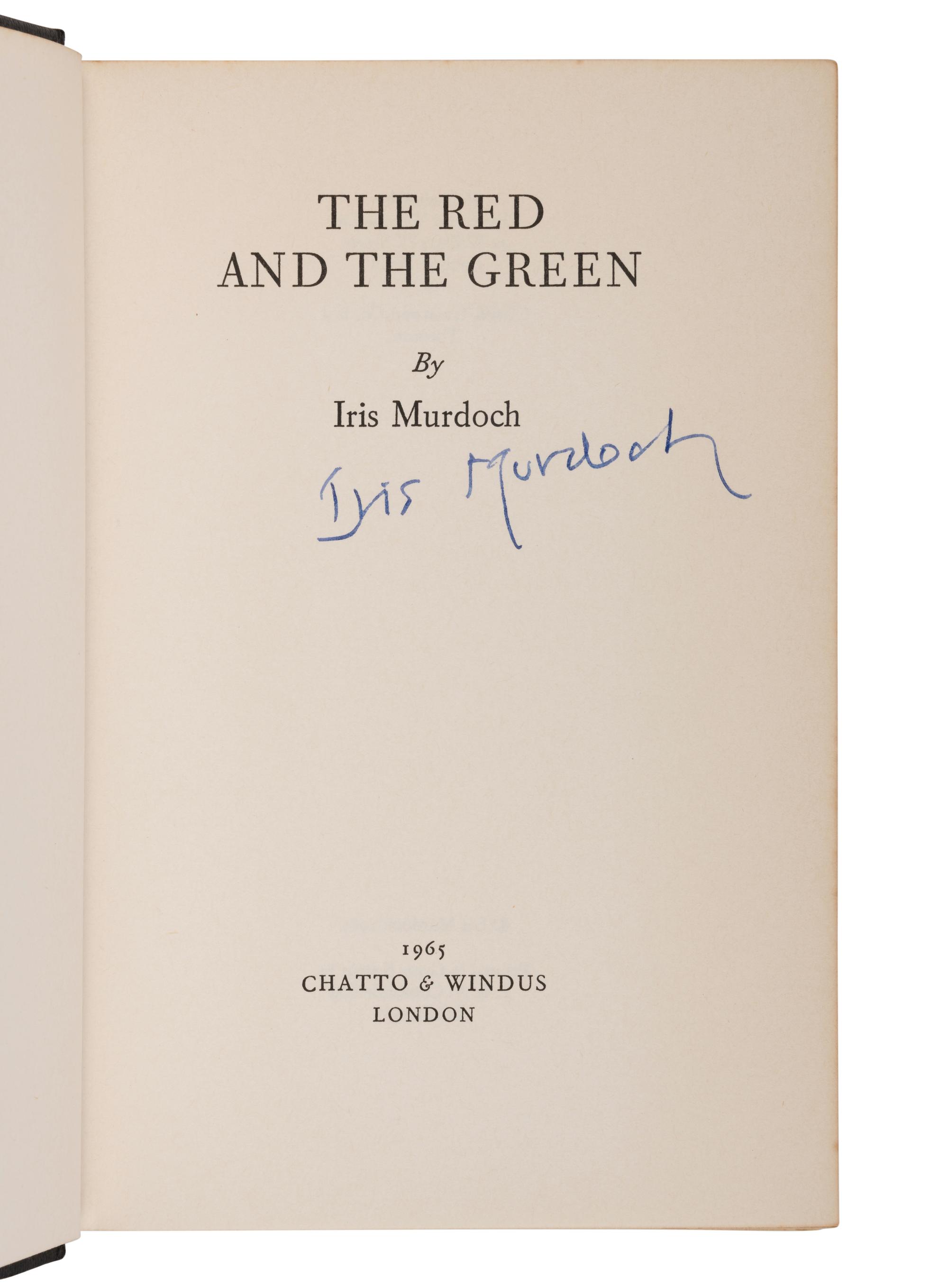 MURDOCH, Iris (1919-1999). The Red and the Green. London: Chatto & Windus, 1965.