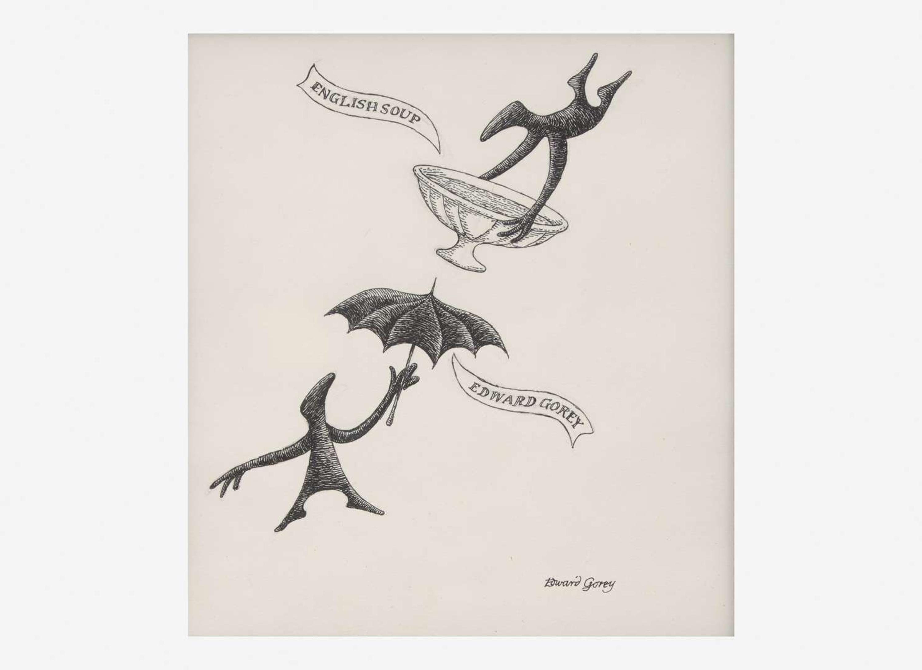[Children's & Illustrated] Gorey, Edward: Original Illustration for "English Soup"