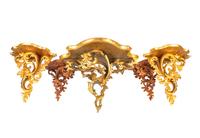 Five Florentine Rococo Style Giltwood and Wood Wall Brackets — 20TH CENTURY