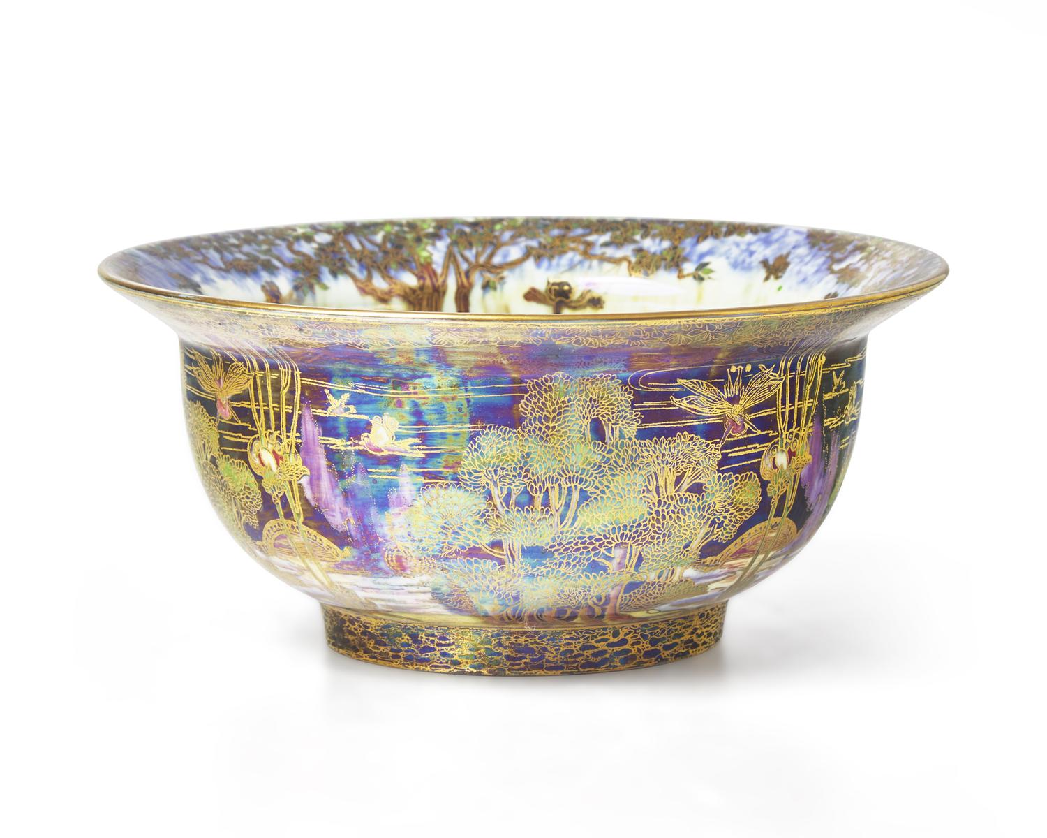 A Wedgwood Fairyland Lustreware 'Woodland Elves' Bowl