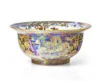 A Wedgwood Fairyland Lustreware 'Woodland Elves' Bowl
