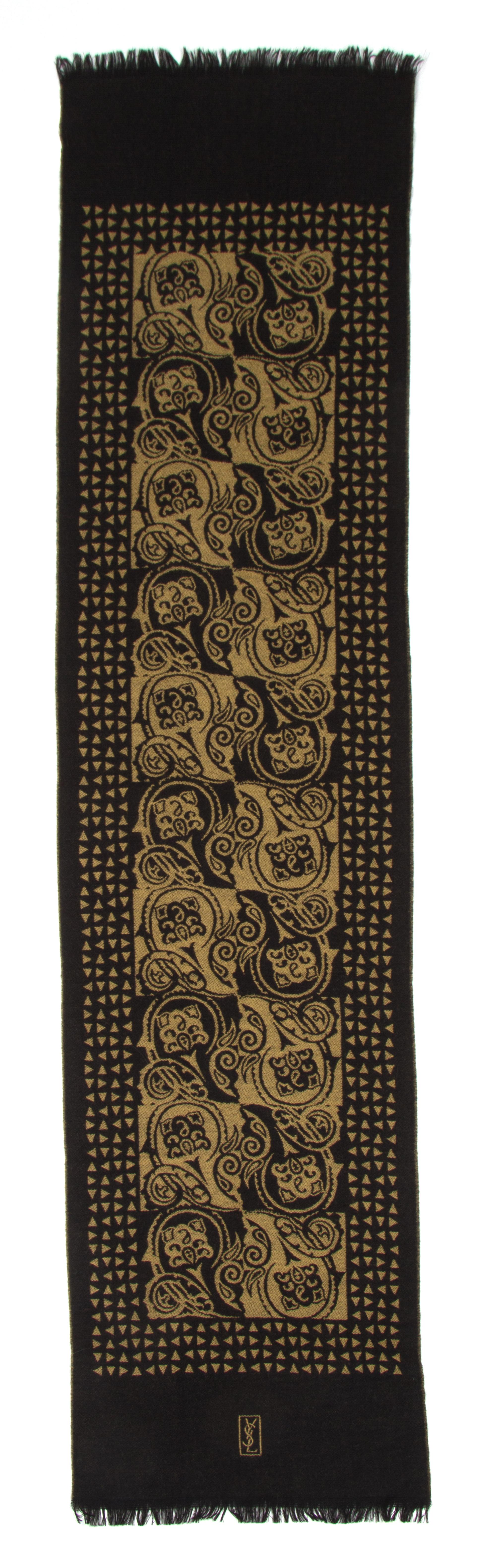 An Yves Saint Laurent Wool Muffler, 62" x 15".