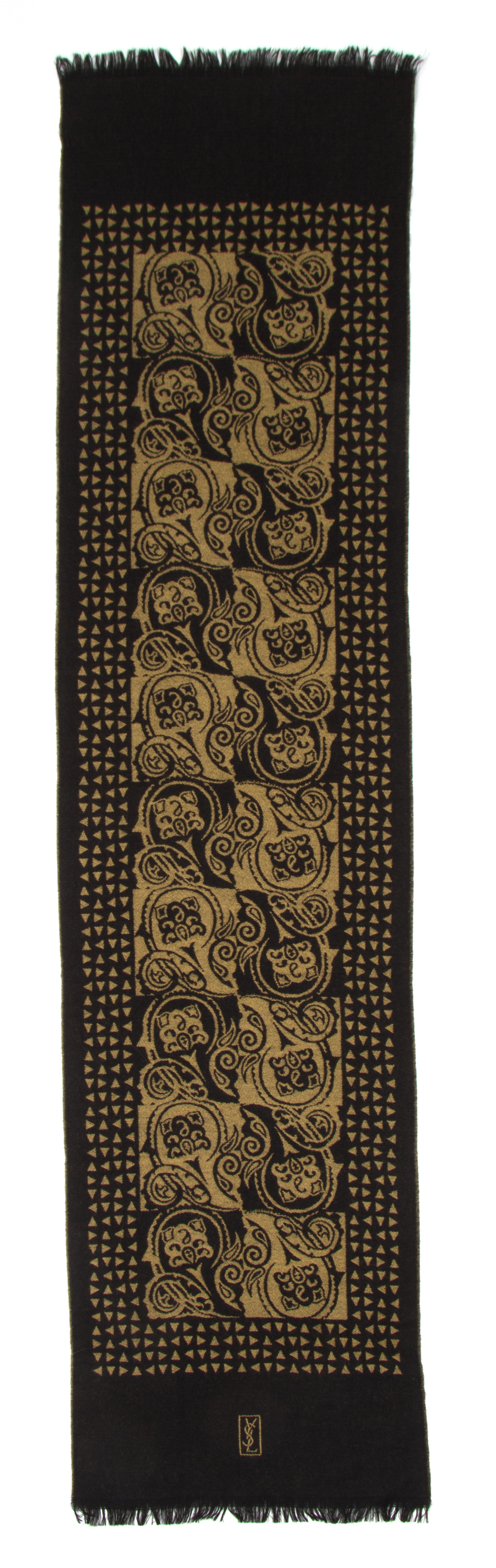 An Yves Saint Laurent Wool Muffler, 62" x 15".