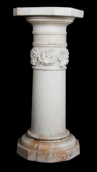 A Continental Marble Pedestal Height 30 1/2 inches.