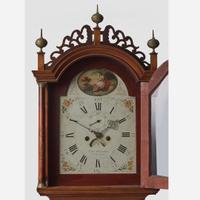 A Federal carved maple tall case clock, Works, signed Timothy Chandler (1762-1848), Concord, NH, circa 1800