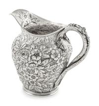 An American Silver Repousse Pitcher