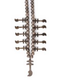 Isleta Silver Double Cross Necklace